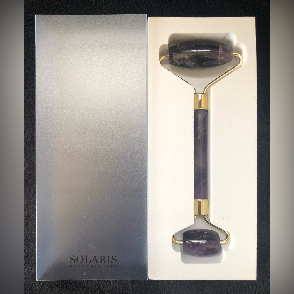 Solaris Laboratories Purple Amethyst Facial Massager Roller NIB